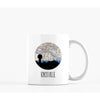 Knoxville Tennessee city skyline with vintage Knoxville map - Mug | 11 oz - City Map Skyline