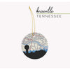 Knoxville Tennessee city skyline with vintage Knoxville map - Ornament - City Map Skyline