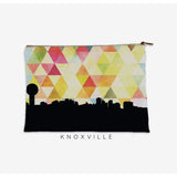 Knoxville Tennessee geometric skyline - Pouch | Small / Yellow - Geometric Skyline
