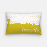 Knoxville Tennessee polka dot skyline - Pillow | Lumbar / Goldenrod - Polka Dot Skyline