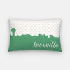 Knoxville Tennessee polka dot skyline - Pillow | Lumbar / LimeGreen - Polka Dot Skyline