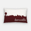 Knoxville Tennessee polka dot skyline - Pillow | Lumbar / Maroon - Polka Dot Skyline