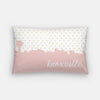 Knoxville Tennessee polka dot skyline - Pillow | Lumbar / Pink - Polka Dot Skyline