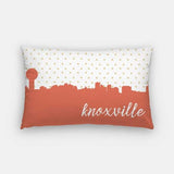 Knoxville Tennessee polka dot skyline - Pillow | Lumbar / Salmon - Polka Dot Skyline