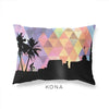 Kona Hawaii geometric skyline - Pillow | Lumbar / RebeccaPurple - Geometric Skyline