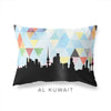 Kuwait City Kuwait geometric skyline - Pillow | Lumbar / LightSkyBlue - Geometric Skyline