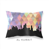 Kuwait City Kuwait geometric skyline - Pillow | Lumbar / RebeccaPurple - Geometric Skyline