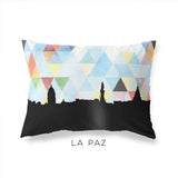La Paz Bolivia geometric skyline - Pillow | Lumbar / LightSkyBlue - Geometric Skyline