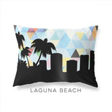 Laguna Beach California geometric skyline - Pillow | Lumbar / LightSkyBlue - Geometric Skyline
