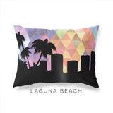 Laguna Beach California geometric skyline - Pillow | Lumbar / RebeccaPurple - Geometric Skyline