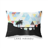 Lake Havasu Arizona geometric skyline - Pillow | Lumbar / LightSkyBlue - Geometric Skyline