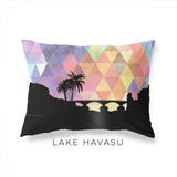 Lake Havasu Arizona geometric skyline - Pillow | Lumbar / RebeccaPurple - Geometric Skyline