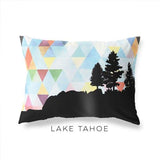Lake Tahoe California geometric skyline - Pillow | Lumbar / LightSkyBlue - Geometric Skyline