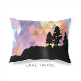 Lake Tahoe California geometric skyline - Pillow | Lumbar / RebeccaPurple - Geometric Skyline