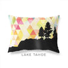 Lake Tahoe California geometric skyline - Pillow | Lumbar / Yellow - Geometric Skyline