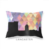 Lancaster Pennsylvania geometric skyline - Pillow | Lumbar / RebeccaPurple - Geometric Skyline