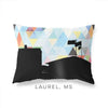 Laurel Mississippi geometric skyline - Pillow | Lumbar / LightSkyBlue - Geometric Skyline