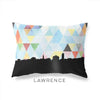 Lawrence Kansas geometric skyline - Pillow | Lumbar / LightSkyBlue - Geometric Skyline