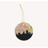Leeds England city skyline with vintage Leeds map - Ornament - City Map Skyline