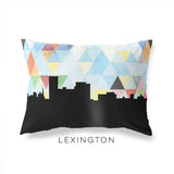 Lexington Kentucky geometric skyline - Pillow | Lumbar / LightSkyBlue - Geometric Skyline