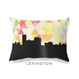 Lexington Kentucky geometric skyline - Pillow | Lumbar / Yellow - Geometric Skyline