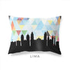 Lima Peru geometric skyline - Pillow | Lumbar / LightSkyBlue - Geometric Skyline