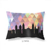 Lima Peru geometric skyline - Pillow | Lumbar / RebeccaPurple - Geometric Skyline