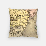 Lincolnville Maine city skyline with vintage Lincolnville map - City Map Skyline
