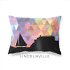 Lincolnville Maine geometric skyline - Pillow | Lumbar / RebeccaPurple - Geometric Skyline
