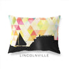 Lincolnville Maine geometric skyline - Pillow | Lumbar / Yellow - Geometric Skyline