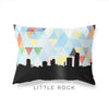 Little Rock Arkansas geometric skyline - Pillow | Lumbar / LightSkyBlue - Geometric Skyline