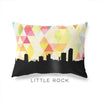 Little Rock Arkansas geometric skyline - Pillow | Lumbar / Yellow - Geometric Skyline