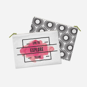 Live to Explore | Explore to Live - Pouch | Small - Quotes