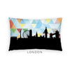 London England geometric skyline - Pillow | Lumbar / LightSkyBlue - Geometric Skyline