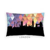 London England geometric skyline - Pillow | Lumbar / RebeccaPurple - Geometric Skyline