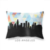 Los Angeles California geometric skyline - Pillow | Lumbar / LightSkyBlue - Geometric Skyline