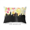 Los Angeles California geometric skyline - Pillow | Lumbar / Yellow - Geometric Skyline