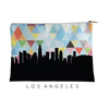Los Angeles California geometric skyline - Pouch | Small / LightSkyBlue - Geometric Skyline