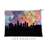 Los Angeles California geometric skyline - Pouch | Small / RebeccaPurple - Geometric Skyline