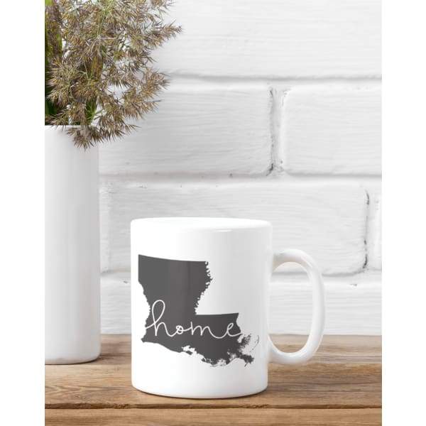 Louisiana ’home’ state silhouette - Mug | 11 oz / DarkGreen - Home Silhouette