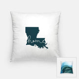Louisiana ’home’ state silhouette - Pillow | Square / DarkSlateGray - Home Silhouette