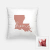 Louisiana ’home’ state silhouette - Pillow | Square / RosyBrown - Home Silhouette