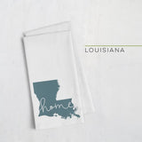 Louisiana ’home’ state silhouette - Tea Towel / DarkSlateGray - Home Silhouette