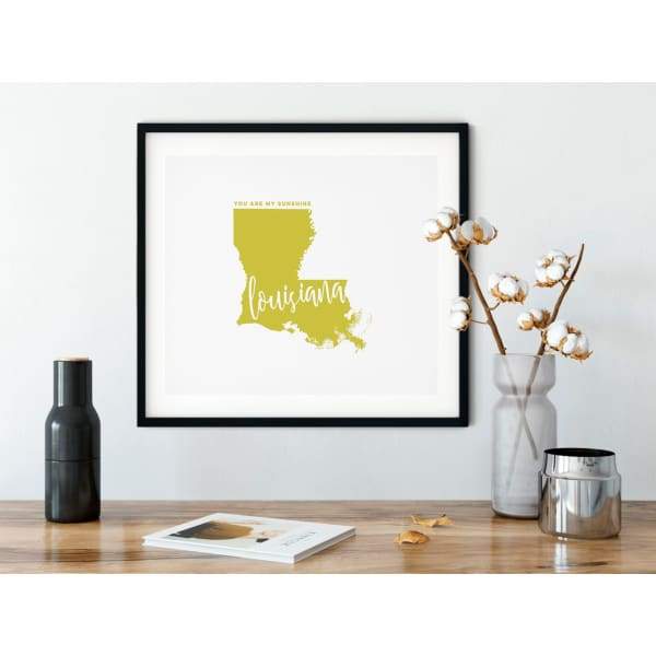 Louisiana State Song - 5x7 Unframed Print / Khaki - State Song