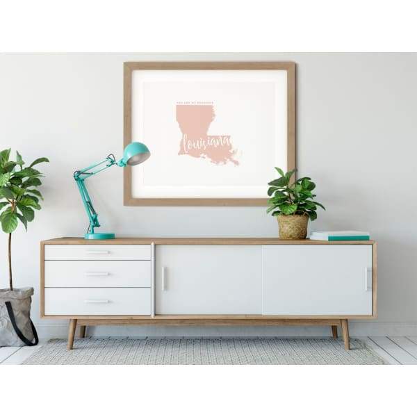 Louisiana State Song - 5x7 Unframed Print / MistyRose - State Song