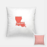 Louisiana State Song - Pillow | Square / Salmon - State Song
