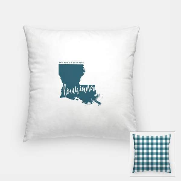 Louisiana State Song - Pillow | Square / Teal - State Song