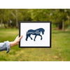 Louisiville Kentucky blue horse - 5x7 Unframed Print - City Symbols