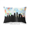 Louisville Kentucky geometric skyline - Pillow | Lumbar / LightSkyBlue - Geometric Skyline
