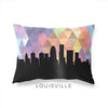 Louisville Kentucky geometric skyline - Pillow | Lumbar / RebeccaPurple - Geometric Skyline